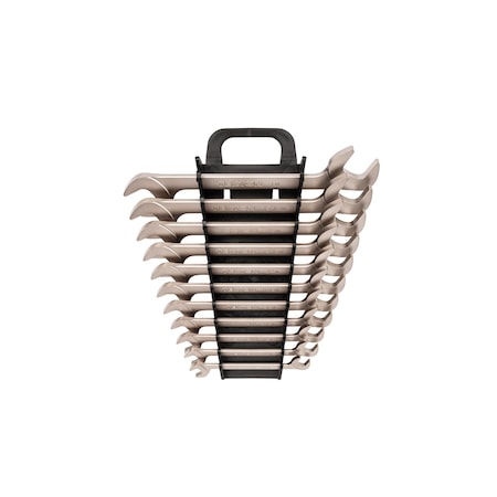 Tekton Angle Head Open End Wrench Set with Holder, 11-Piece (3/8-1 in.) WAE91204